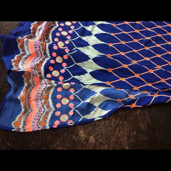 Colorful Strapless Maxi Dress - Picture 3 of 4